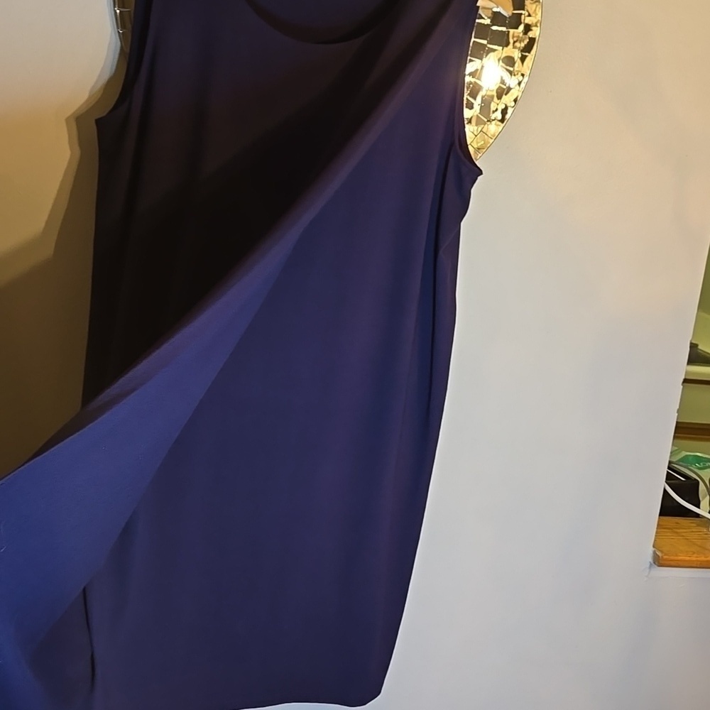 Eileen Fisher Viscose Rap Sleeveless Stretch Midi Shift Dress - Picture 2 of 9